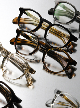 TVR533 日本手造复古板材龙纹镜腿皇冠型光学近视眼镜框 目下眼镜