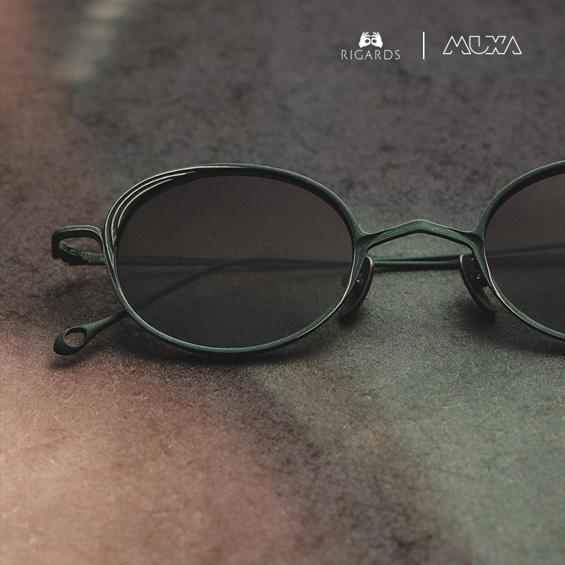 RIGARDS 2025新品RG1076TI 鹅蛋型超轻钛金属设计师小众眼镜框架