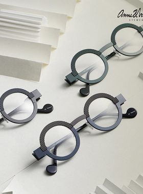 ANNE & VALENTIN 法国设计师手工男女眼镜框架金属圆框 VAGUO