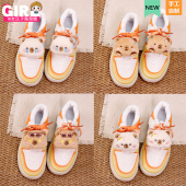 毛绒卡皮鞋 饰扣卡通配件成品通用可拆卸 带扣DIY空军一号af1玩偶装