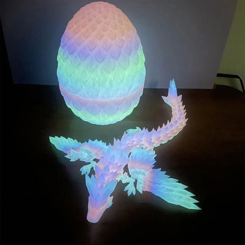 夜光龙3D打印全关节可动夜光渐变水晶龙摆件创意手办儿童玩具,家居饰品,3D模型摆件,淘宝优惠券,粉丝福利购,淘宝优惠卷