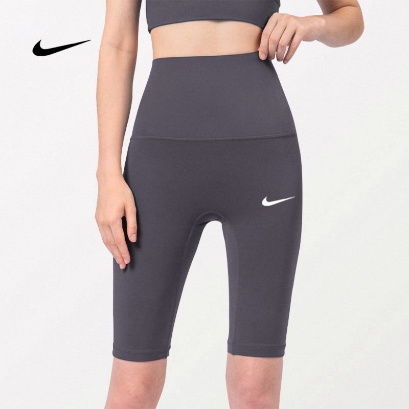 NIKE耐克瑜伽五分裤女高腰提臀收腹透气跑步健身跳操运动训练短裤