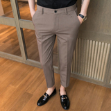 春夏韩版修身9分休闲裤青年男裤潮K725-P50杏色（88），男装休闲裤，电商A159