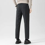 冬款羊毛毛呢西裤半松紧腰修身深灰K8087-P95无影墙(148），男装休闲裤，电商A159