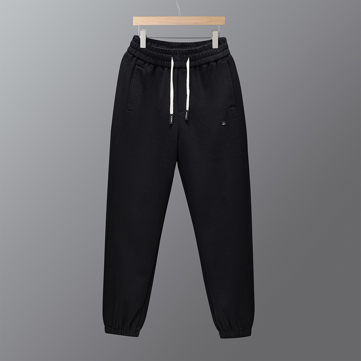 秋冬休闲运动裤松紧腰系绳休闲裤黑色K9038-P48一口价（88），女装休闲裤，电商A159