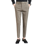 冬款毛呢长裤暗条纹磨毛休闲裤灰色K8032-P65(98），男装休闲裤，电商A159