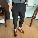 春夏款韩版西裤修身9分裤男裤K681-P50黑色（78），男装西裤，电商A159