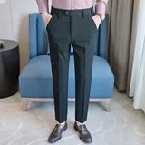 秋冬韩版伸缩腰西裤青年休闲裤男藏青ZK9050-P55一口价（98），男装西裤，电商A159