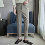 春夏小直筒西裤9分裤男青年简约休闲ZK535-P65黑色（98），男装西裤，电商A159