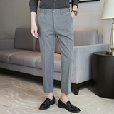 春夏小直筒西裤9分裤男青年简约休闲ZK536-P65中灰（98），男装西裤，电商A159