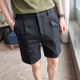 半松紧腰夏款5分裤西裤休闲短裤青年白色K2232-P50（88），男装牛仔裤，电商A159