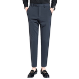 高弹修身西裤秋冬青年韩版西裤男休闲裤黑色K8030-P40特价，男装西裤，电商A159