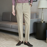 春夏小直筒西裤长裤男青年简约休闲ZK9061-P75黑色（108），男装西裤，电商A159