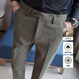 冬款羊毛毛呢西裤 磨毛修身休闲裤卡其K8092-P80北辰风(138),男装休闲裤,电商A159,电商基地 冬款羊毛毛呢西裤 磨毛修身休闲裤卡其K8092-P80北辰风(138),男装休闲裤,电商A159,电商基地