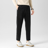 秋冬木棉绒西裤松紧腰修身休闲裤咖色K8093-P72（128）无影墙，男装休闲裤，电商A159