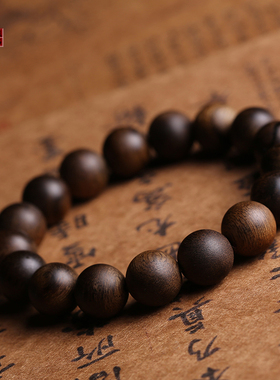 印尼奇楠黑油保真佛珠达拉干沉香