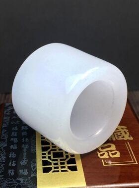天然阿富汗白玉扳指羊脂级白玉戒指男士步步惊情四爷白玉扳指戒