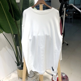 熙24冬加绒磨毛白色贴标长袖 打底衫 T恤女韩版 中长款 617 宽松大码 元