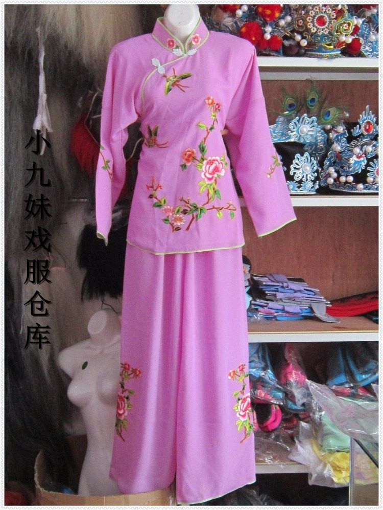 九斤姑娘乡下姑娘 古装越剧小旦衣手工勾金绣花戏服 影视戏剧服装