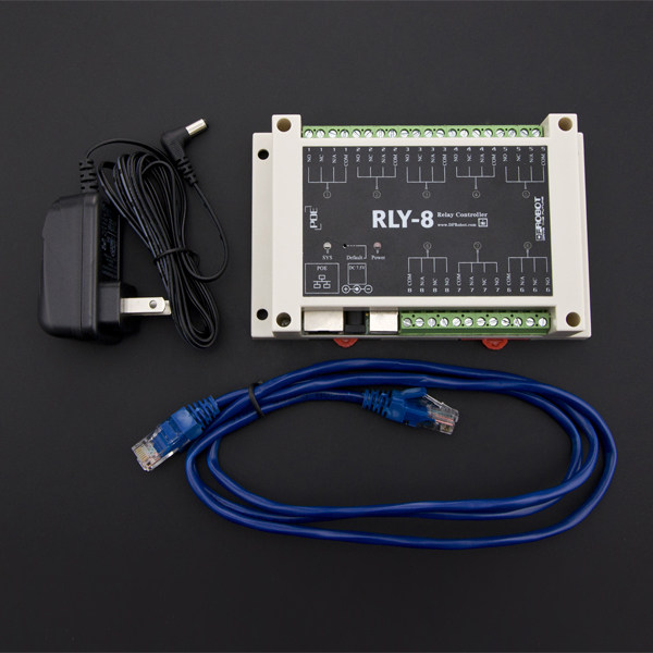 RLY-8-POE-USB 8路网络控制继电器模块
