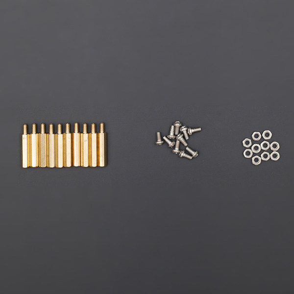 M3*20六角铜柱（带螺丝、螺帽）图片