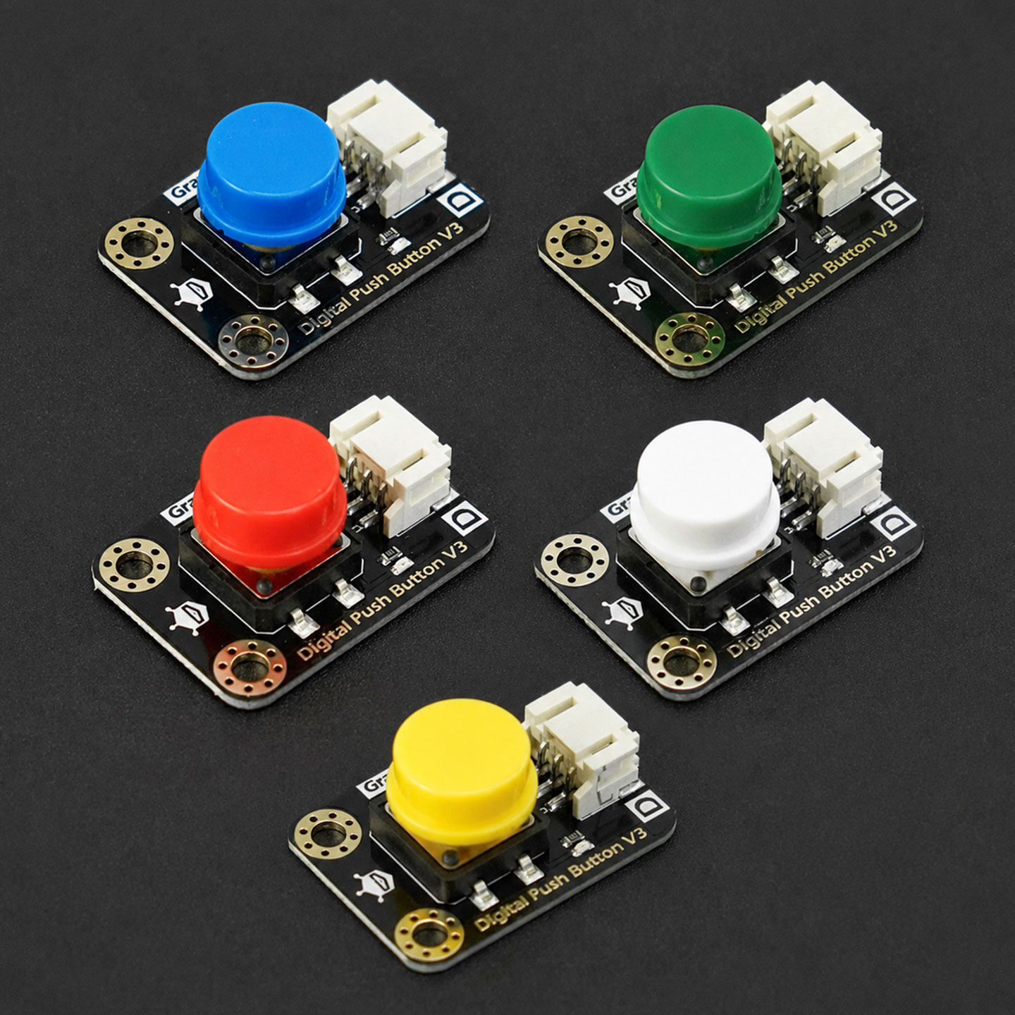 DFRobot 适用Arduino数字大按钮模块按键颜色随机良好触感
