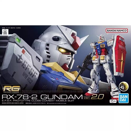 万代拼装模型 RG RGU 40 1/144 RX-78-2 元祖高达 VER 2.0