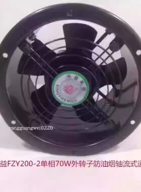 上海兴益FZY200-2单相70W外转子防油烟轴流式排烟通风机5193号4KG