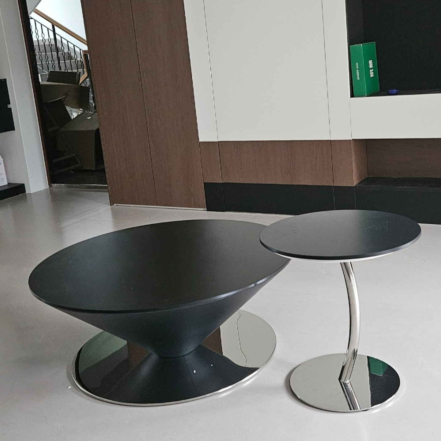 岩板圆形边几沙发边几飞碟茶几边几可以移动