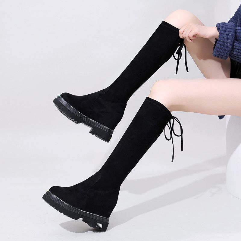 小码34长靴女显瘦弹力靴