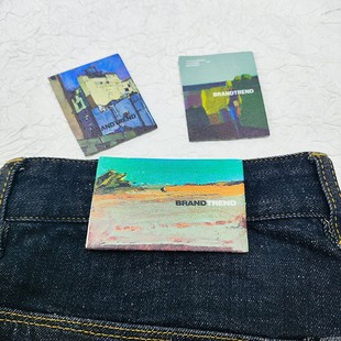 数码UV打印皮标牛仔裤后腰皮牌少量订制服装店品牌真皮商标定做