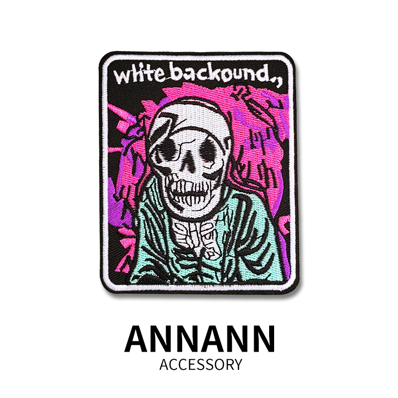 美式丧尸刺绣布贴夹克牛仔装饰绣花贴衣服背包魔术贴章破洞补丁贴