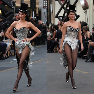 肯豆同款复古红磨坊爵士重工演出服定制女歌手