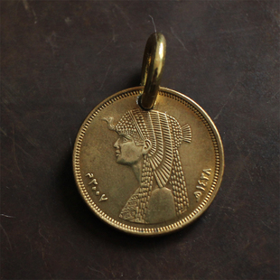 埃及艳后lucky coin钱币吊坠复古硬币文艺项链礼品包钥匙挂件饰品