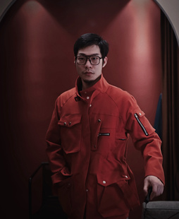 单件来料制作机车风格多口袋多拉链夹克外套的工费