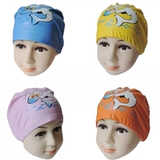 Детская мультяшная плавательная шапочка для плавания, плавательный аксессуар подходит для мужчин и женщин для девочек, брезент, лягушка, дельфин