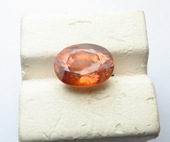 橙色蓝宝石 裸石 戒指面 送国检证书3.695克拉 ORANGE SAPPHIRE