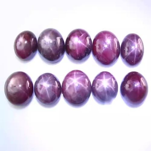 星光红宝石戒面星线清晰价格低廉