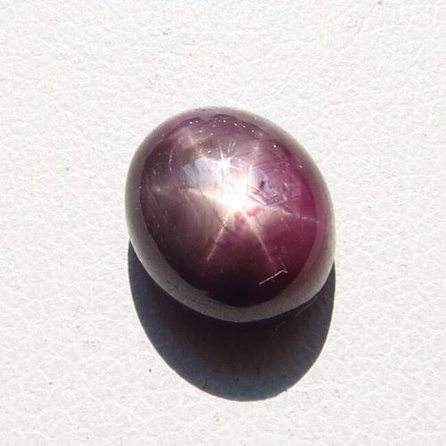 天然星光红宝石戒面价格低廉