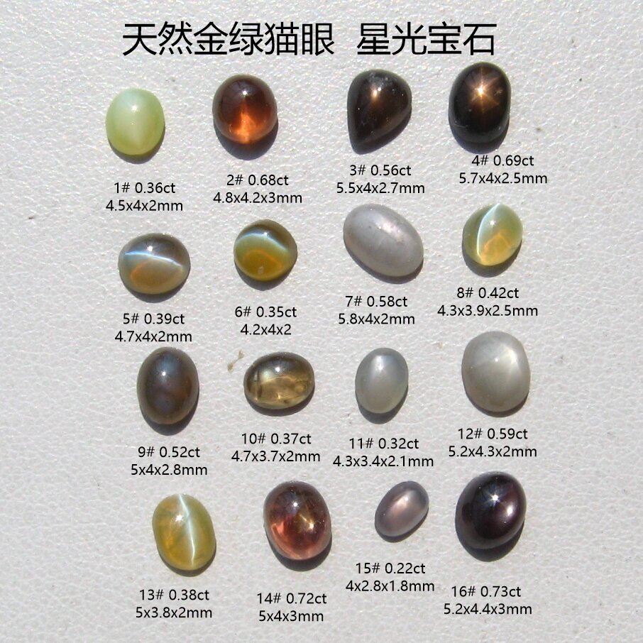 斯里兰卡 天然星光宝石金绿猫眼 裸石