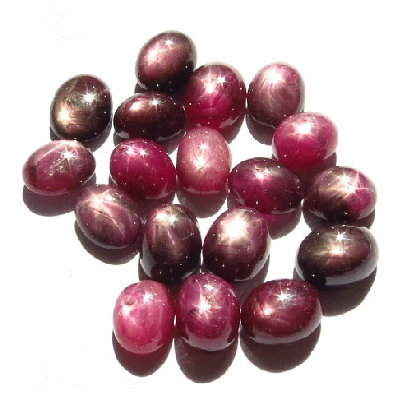 天然 非洲 星光红宝石裸石 戒指面 吊坠 star ruby 0727