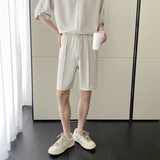 2025直筒短裤男夏季薄款冰丝休闲西裤垂感痞帅五分裤A202DK158P50，男装牛仔裤，星座1311（原A202）
