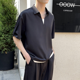 2025冰丝垂坠感宽松套头假两件短袖衬衫抖音A202CS013P55控78，男装T恤，星座1311（原A202）