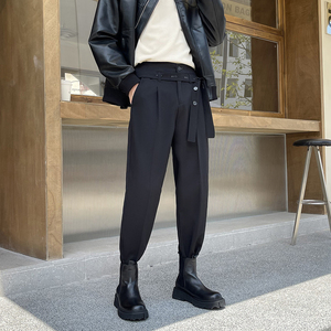 2025秋冬新款男士轻熟风腰带装饰简约休闲裤修身西裤A202K235P65，男装西裤，星座1311（原A202）