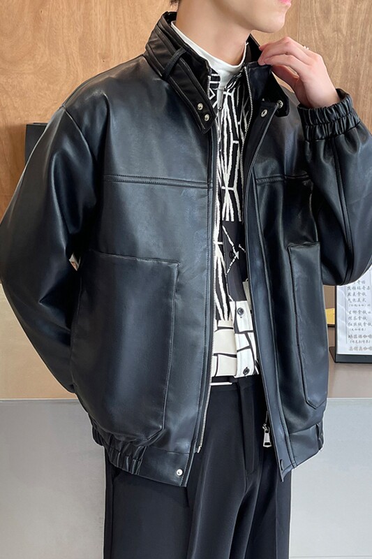 轻奢皮衣外套男士PU皮夹克上衣休闲机车服A202PY805P125,男装夹克,星座1311（原A202）