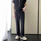 2025夏季新款轻熟风冰丝垂感直筒休闲裤男宽松长裤潮A202K1558P65，男装休闲裤，星座1311（原A202）