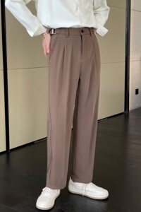 2025春夏男宽松小直筒休闲裤潮轻熟风抖音长裤A202K1006P65图片