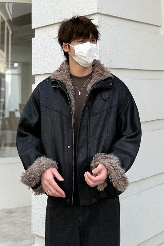 痞帅座山雕皮毛一体棉衣冬季保暖宽松翻领夹克外套1311WY212P185,男装夹克,星座1311（原A202）