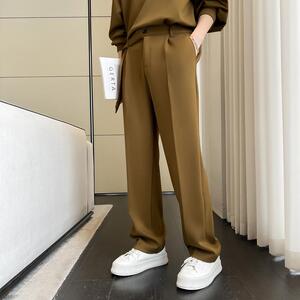 秋冬新款男士垂感重磅运动美式高街休闲长裤直筒卫裤A202K615P65图片
