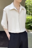 2025夏季新款冰丝高级感轻熟痞帅男士短袖衬衫A202CS218P60，男装T恤，星座1311（原A202）